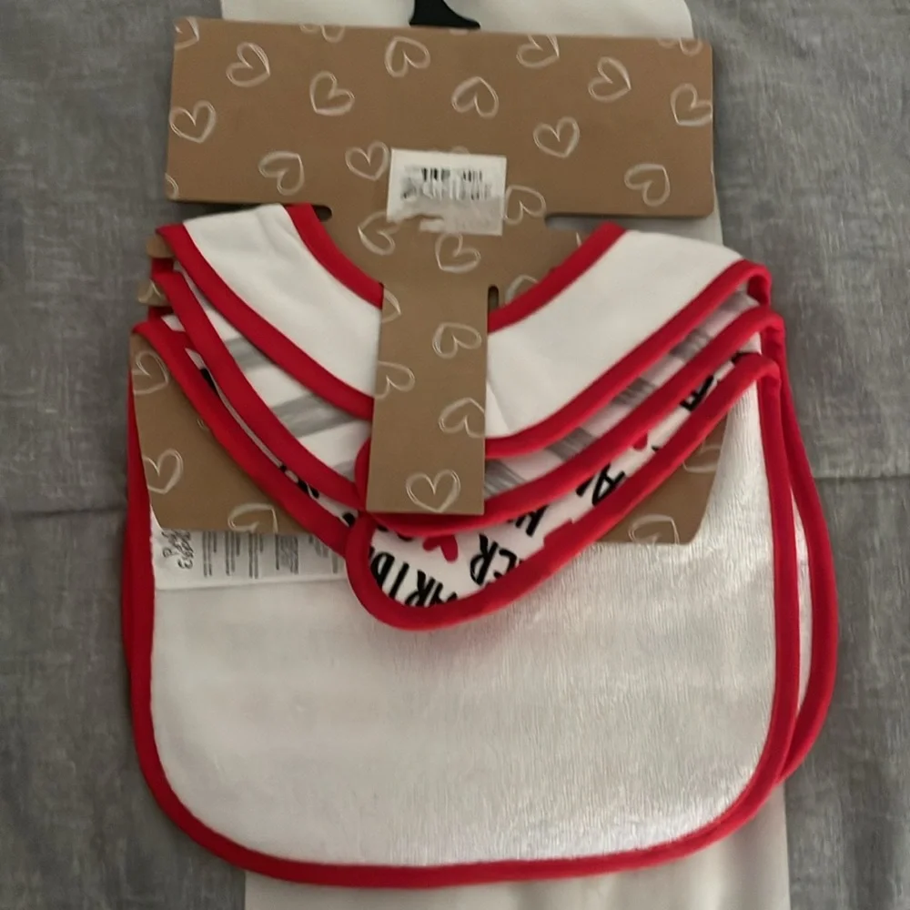 Baby Essentials set of THREE bibs Chunky is the new Hunky nwt